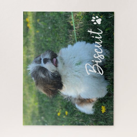Your dog Name Script Custom Photo Legpuzzel (Verticaal)