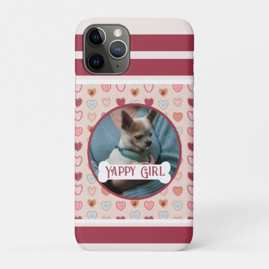 Your Dog Photo Valentine Heart iPhone 11 Pro Case (Achterkant)