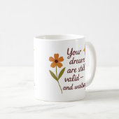 Your dreams are still valid and waiting - Mug Koffiemok (Voorkant rechts)