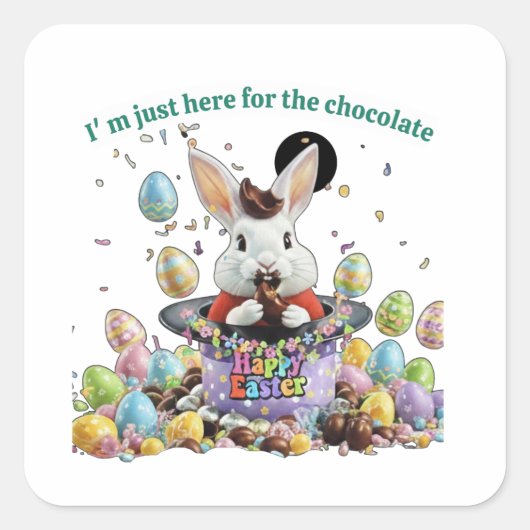 Your Easter Basket need this Vierkante Sticker (Voorkant)