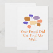 Your Email Did Not Find Me Well Kaart (Voorkant / Achterkant)