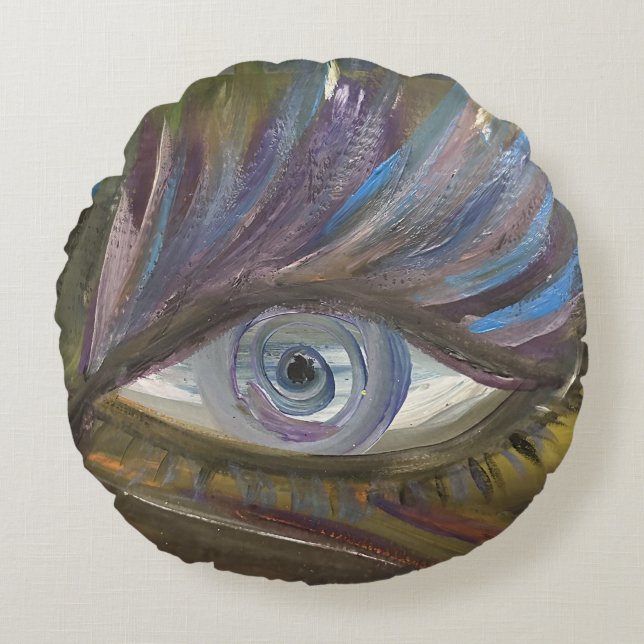 your eye is the mirror of your soul rond kussen (Voorkant)