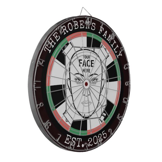 Your Face Here Dartboard Dartbord (Voorkant Links)