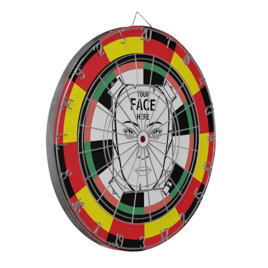 Your Face Here Dartboard Dartbord (Voorkant Links)