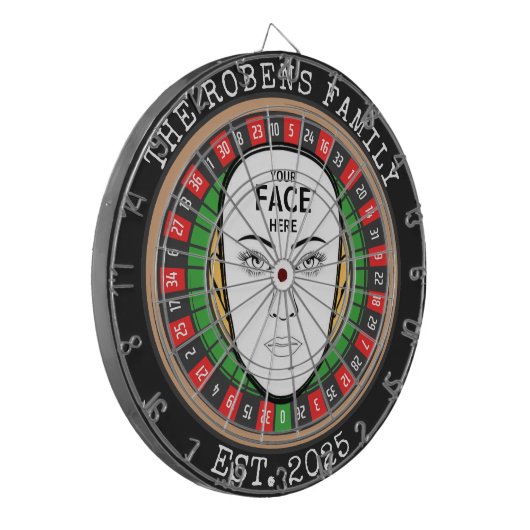 Your Face Here Dartboard Dartbord (Voorkant Links)