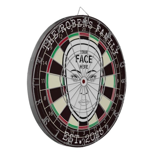 Your Face Here Dartboard Dartbord (Voorkant Links)