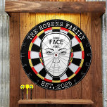 Your Face Here Dartboard Dartbord<br><div class="desc">A dartboard is a popular recreational and competitive game that provides hours of fun for players of all ages and skill levels. Typically made from sisal fibers, cork, or electronic components, dartboards are designed to withstand the impact of darts while offering precise scoring zones. Standard dartboards feature a circular design...</div>