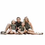 Your Family Photo Sculpture Cutout  Staand Fotobeeldje<br><div class="desc">Create your own photo sculpture cutout! Simply (1) upload your own photo or artwork,  (2) click on Edit this design button (3) on the top right of the screen,  click on "remove background". Choose your finished size when ordering. Comes with a black stand.</div>