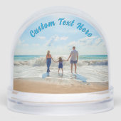 Your Family Photo with Custom Text Personalized Sneeuwbol (Voorkant)