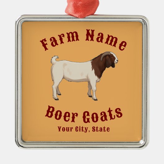 Your Farm Boer Goats Metalen Ornament (Voorkant)