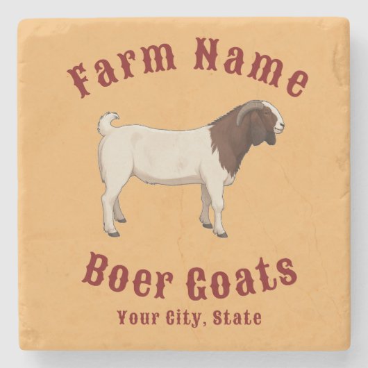 Your Farm Boer Goats Stenen Onderzetter (Voorkant)