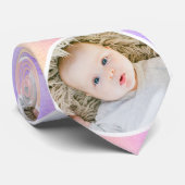 Your Favorite Photo Pastel Gradient Circle Frames Stropdas (Opgerold)