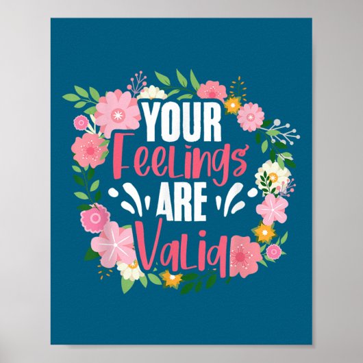 Your Feelings Are Valid Mental Health People With Poster (Voorkant)