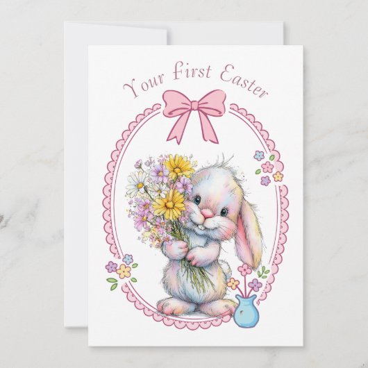 Your First Easter Flat Note Card Notitiekaartje (Voorkant)