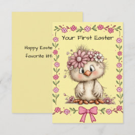 Your First Easter Flat Note Card Notitiekaartje