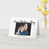 Your First Mother's Day personalised photo &Quote  Kaart (Gele Bloem)