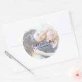 Your First Mother's Day personalised photo &Quote  Ronde Sticker (Envelop)