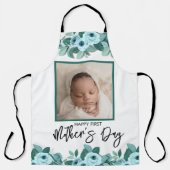 Your First Mother's Day Rose Greenery Photo Schort (Voorkant)