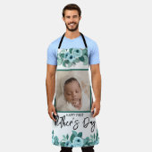 Your First Mother's Day Rose Greenery Photo Schort (Gedragen)