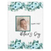 Your First Mother's Day Rose Greenery Photo Tafelkleed (Voorkant)