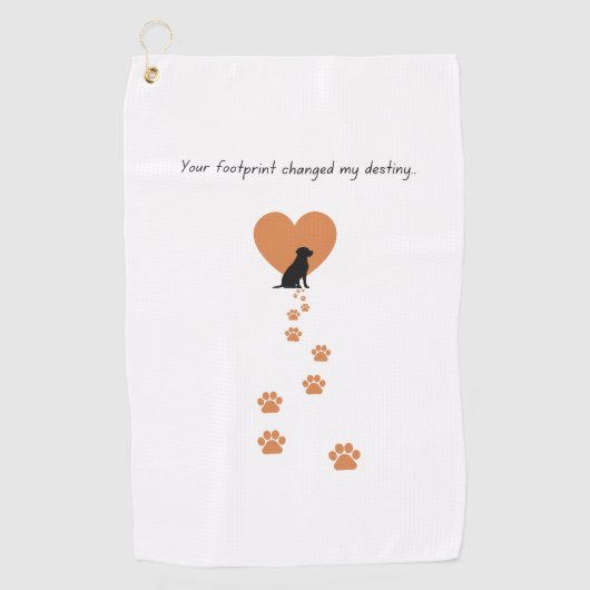 Your footprint changed my destiny golfhanddoek (Voorkant)