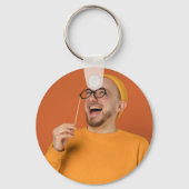 Your Funny Photo Selfie Upload Sleutelhanger (Achterkant)