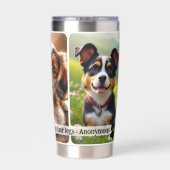 Your Funny Quote 3 Dog Photos Geïsoleerde Drinkbeker (Achterkant)