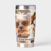 Your Funny Quote 3 Dog Photos Geïsoleerde Drinkbeker (Voorkant)