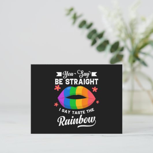 Your Gay Be Straight I Say Taste The Rainbow Briefkaart (Staand voorkant)