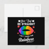 Your Gay Be Straight I Say Taste The Rainbow Briefkaart (Voorkant / Achterkant)