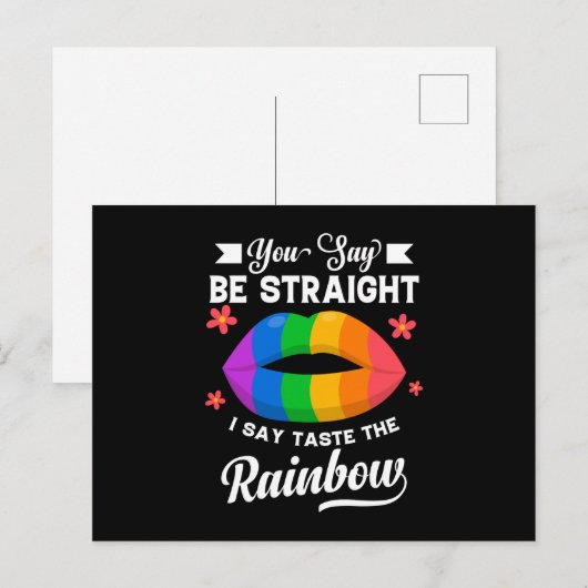 Your Gay Be Straight I Say Taste The Rainbow Briefkaart (Voorkant / Achterkant)