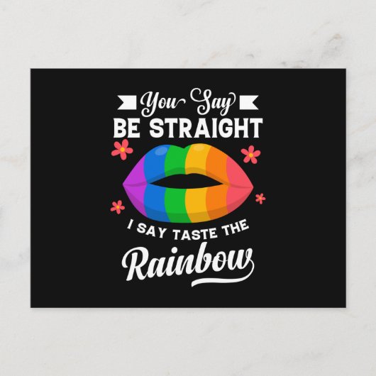 Your Gay Be Straight I Say Taste The Rainbow Briefkaart (Voorkant)