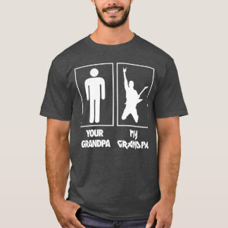 Your Grandpa My Grandpa Guitar Rock N Roll Music B T-shirt