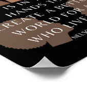 Your Hands Creëer Better World Melanin Zwart Histo Poster (Hoek)