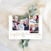 Your Happiness 3 Photos Holiday Photo Cards Feestdagenkaart