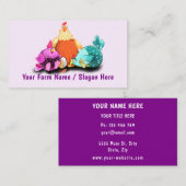 Your Happy Chicken Funny Business Cards Example Visitekaartje (Voorkant / Achterkant)