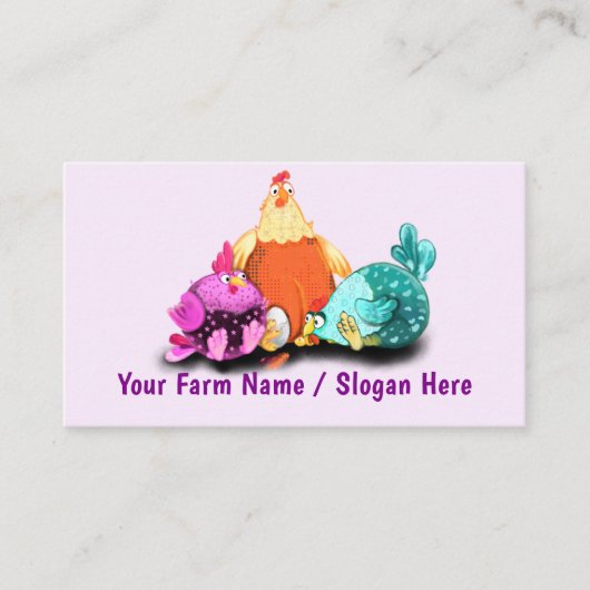 Your Happy Chicken Funny Business Cards Example Visitekaartje (Voorkant)