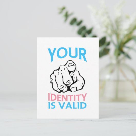 Your Identity is valid -Transgender Pride Briefkaart (Staand voorkant)