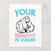 Your Identity is valid -Transgender Pride Briefkaart (Voorkant)