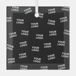 Your Image, Business Logo or any other Design Glas Ornament