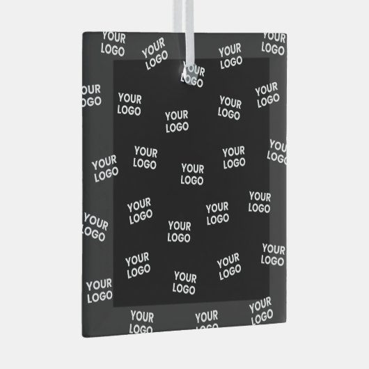 Your Image, Business Logo or any other Design Glas Ornament (Voorkant Rechts)