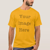 Your Image Here Customizable Personalized Gold T-shirt (Voorkant)