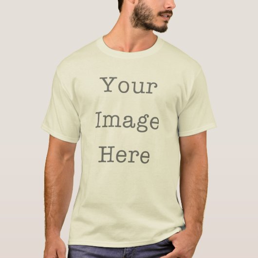 Your Image Here Customizable Personalized Natural T-shirt (Voorkant)