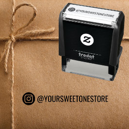 Your Instagram Name Label & Logo Icon Baranded Zelfinktende Stempel
