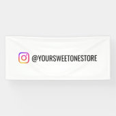 Your Instagram Name & Social Media Icon Promo Spandoek (Horizontaal)