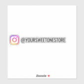 Your Instagram Name Social Media Logo Icon  Sticker (Vel)