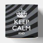 Your Keep Calm Text on Black Swirl Bedankdoosjes (Bovenkant)