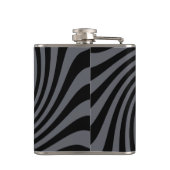 Your Keep Calm Text on Black Swirl Heupfles (Achterkant)