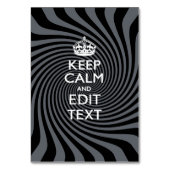 Your Keep Calm Text on Black Swirl Kaart (Voorkant)