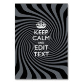 Your Keep Calm Text on Black Swirl Kaart (Voorkant)